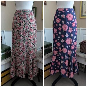Reversible Y2K/2000s Christopher & Banks Floral Midi